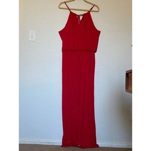 NWT Milano Cavell red V neck Jumpsuit Size - L